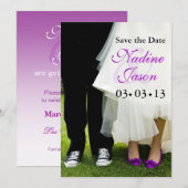 Invitation Chaussures de mariée & de marié et talons hauts Sa (Devant / Derrière)