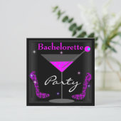 Invitation Chaussures de Martini Violet Rose Noir pour Enterr (Debout devant)