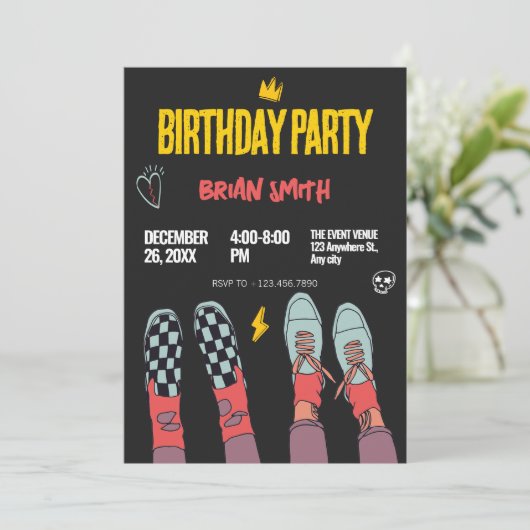 Invitation Chaussures de mode pour adolescents (Debout devant)