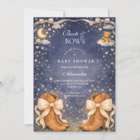 Chaussures de nuit étoilée et rubans Baby Shower