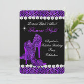 Invitation Chaussures de Parties scintillant de nuit Leopard  (Debout devant)
