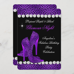 Invitation Chaussures de Parties scintillant de nuit Leopard 