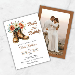 Invitation Chaussures de photo et bridal shower occidental pé