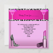 Invitation Chaussures de soirée rose rouge à lèvres (Dos)