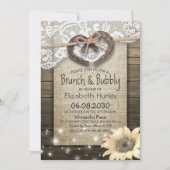 Invitation Chaussures de tournesol Brunch & Fête des mariées  (Devant)