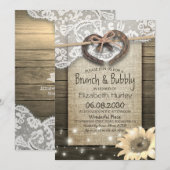 Invitation Chaussures de tournesol Brunch & Fête des mariées  (Devant / Derrière)