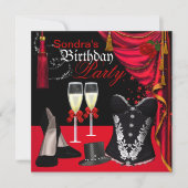 Invitation Chaussures en Champagne Rouge Noir Chaussures Toph (Devant)