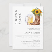 Invitation Chaussures et bières fête prénatale pour couples M (Devant)