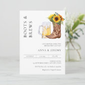 Invitation Chaussures et Boissons Fête de Couple Moderne Mini (Debout devant)