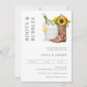 Invitation Chaussures et Bulles Mariage Mixte Moderne Minimal (Devant)