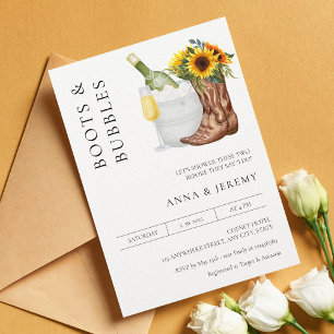 Invitation Chaussures et Bulles Mariage Mixte Moderne Minimal