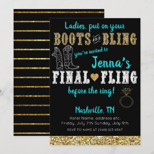 Invitation Chaussures et Country Western Nashville Party