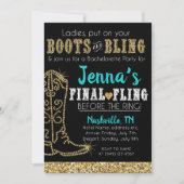 Invitation Chaussures et Country Western Nashville Party Blin (Devant)