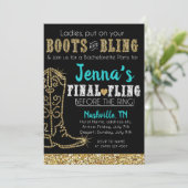 Invitation Chaussures et Country Western Nashville Party Blin (Debout devant)