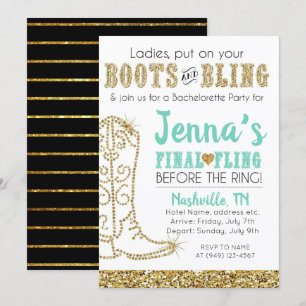 Invitation Chaussures et Country Western Nashville Party de l