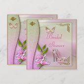 Invitation Chaussures glamour Fête de l'mariée Magnolia & Pap (Devant / Derrière)