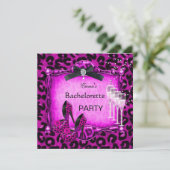 Invitation Chaussures léopard rose chaud pour enterrement de (Debout devant)