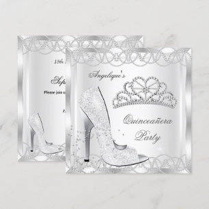 Invitation Chaussures Magiques Blanches Argentées de Quincean