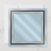 Invitation Chaussures Marron Bleu Bébé Garçon Shower Bleu Mar (Dos)