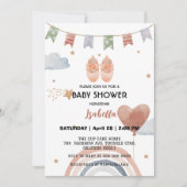 Invitation Chaussures mignonnes baby shower filles afro-améri (Devant)
