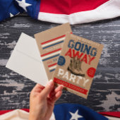 Invitation Chaussures Militaires Rustiques Fête D'Adieu De Dé