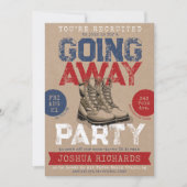 Invitation Chaussures Militaires Rustiques Fête de départ Cér (Devant)