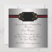 Invitation Chaussures Noir Rouge Haut talon Fête Anniversaire (Dos)