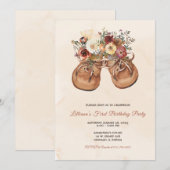Invitation Chaussures personnalisables éditable pour premier (Devant / Derrière)