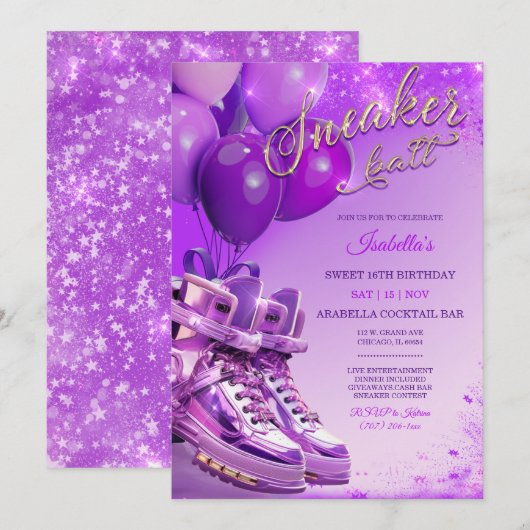 Invitation Chaussures personnalisées sur mesure à thème (Devant / Derrière)