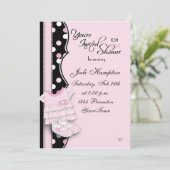 Invitation Chaussures princières roses (Debout devant)