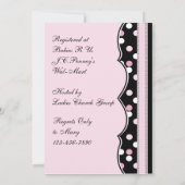 Invitation Chaussures princières roses (Dos)