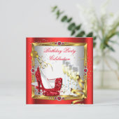 Invitation Chaussures Red High Heel Champagne Gold White (Debout devant)