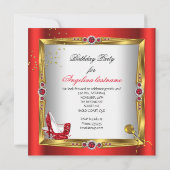 Invitation Chaussures Red High Heel Champagne Gold White (Dos)