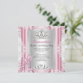 Invitation Chaussures Rose Clair pour Fête des 15 Ans Quincea (Debout devant)