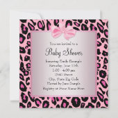 Invitation Chaussures rose Noir Pink Leopard Baby Girl Douche (Dos)