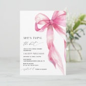 Invitation Chaussures Roses Rouges Tient La Fête des mariées  (Debout devant)