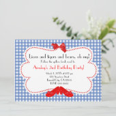 Invitation Chaussures Rubis à carreaux du Magicien (Debout devant)