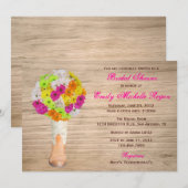 Invitation Chaussures rustiques de campagne et Bridal Shower (Devant / Derrière)