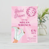 Invitation Chaussures super roses disco balle nuptiale douche (Debout devant)