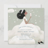 Invitation Chaussures sur Cloud 9 Carré Fête des mariées Turq (Devant)
