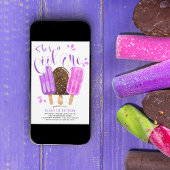 Invitation Chaussures un Cool Une fille Popsicle premier anni