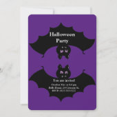 Invitation Chauve-Éffrayante d'Halloween sur Royal Purple (Devant)