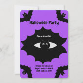 Invitation Chauve-souris d'Halloween sur Ultra Violet (Devant)