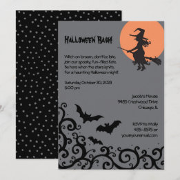 Invitation Chauve-souris et lune Halloween Costume Adulte