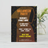 Invitation Chauve-souris faucheuse Halloween (Debout devant)