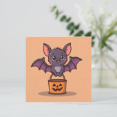 Invitation Chauve-souris pour le traitement ou la farce  (Debout devant)