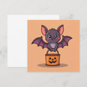 Invitation Chauve-souris pour un tour ou une friandise  (Devant / Derrière)