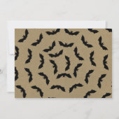 Invitation Chauve-souris rustique kraft fête d'Halloween (Dos)