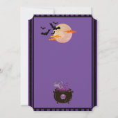 Invitation Chauve-souris violette Black Halloween Party (Dos)
