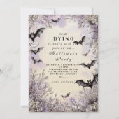 Invitation Chauves-souris et étoiles gothiques Fête d'Hallowe (Devant)